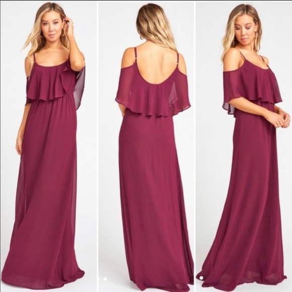 Show Me Your MuMu Dresses & Skirts - Show Me Your Mumu Bridesmaid Caitlin Ruffle Maxi Dress Size L